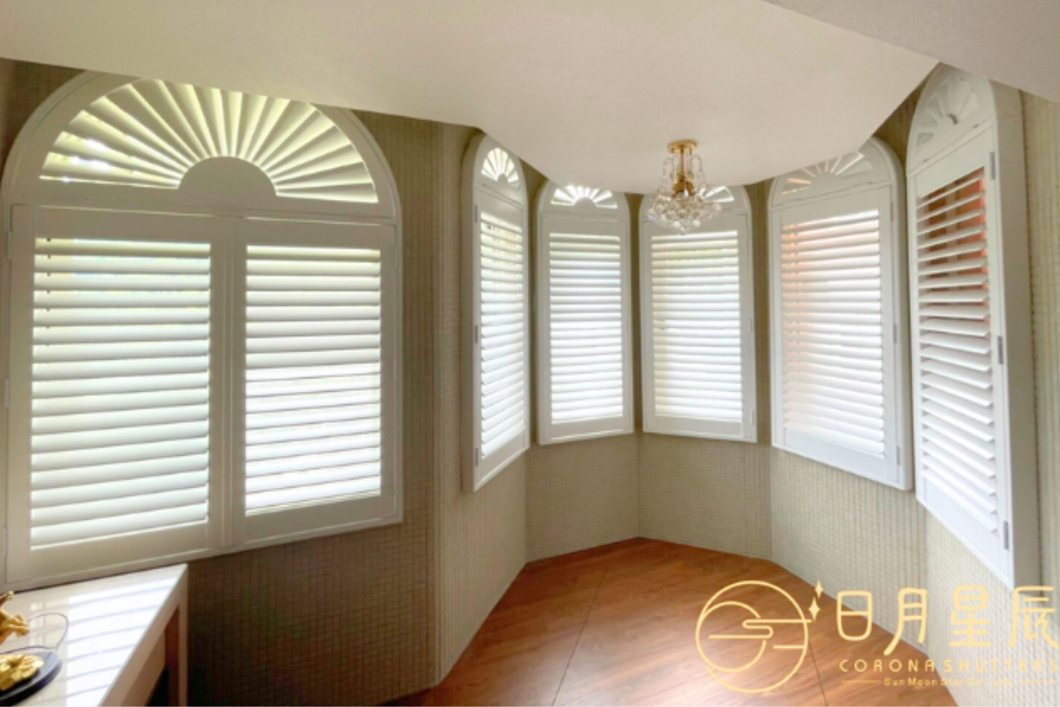 百葉窗特殊窗型安裝-轉角窗(直角窗八角窗)